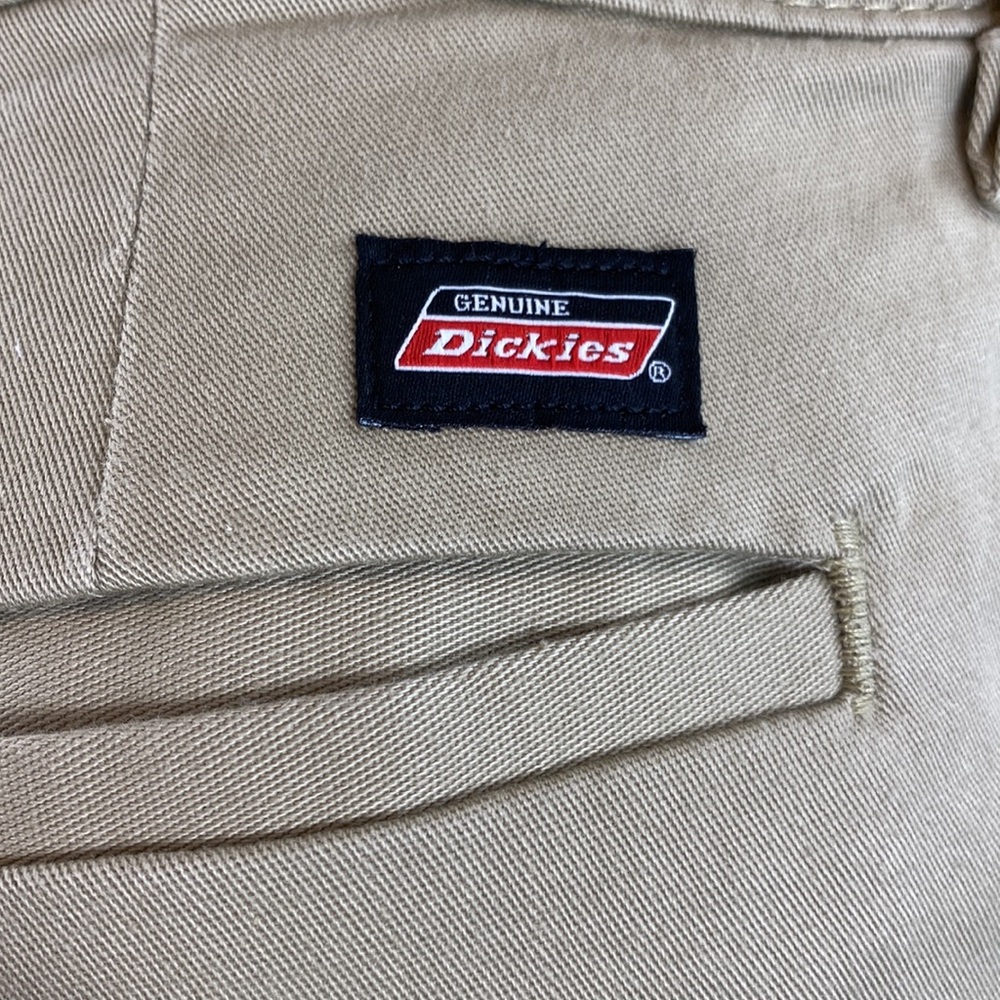Dickies Women Petite Khaki Slim Bootcut Pants - Picture 8 of 15